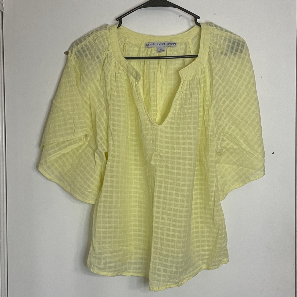 HYFVE Yellow Checkered Blouse